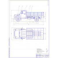 Чертеж "Автомобиль ГАЗ-3307 -ВО"