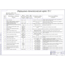 Чертеж Операционно-технологическая карта ТО-1 автомобиля КАМАЗ-5320