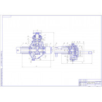 Чертеж "Редуктор заднего моста автомобиля УАЗ"
